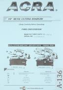 Acra-Acra FHBS-250S/250SSAV, 10\" Metal Cutting Bandsaw Parts & Schematics Manual 2012-FHBS-250S-FHBS-250SSAV-01